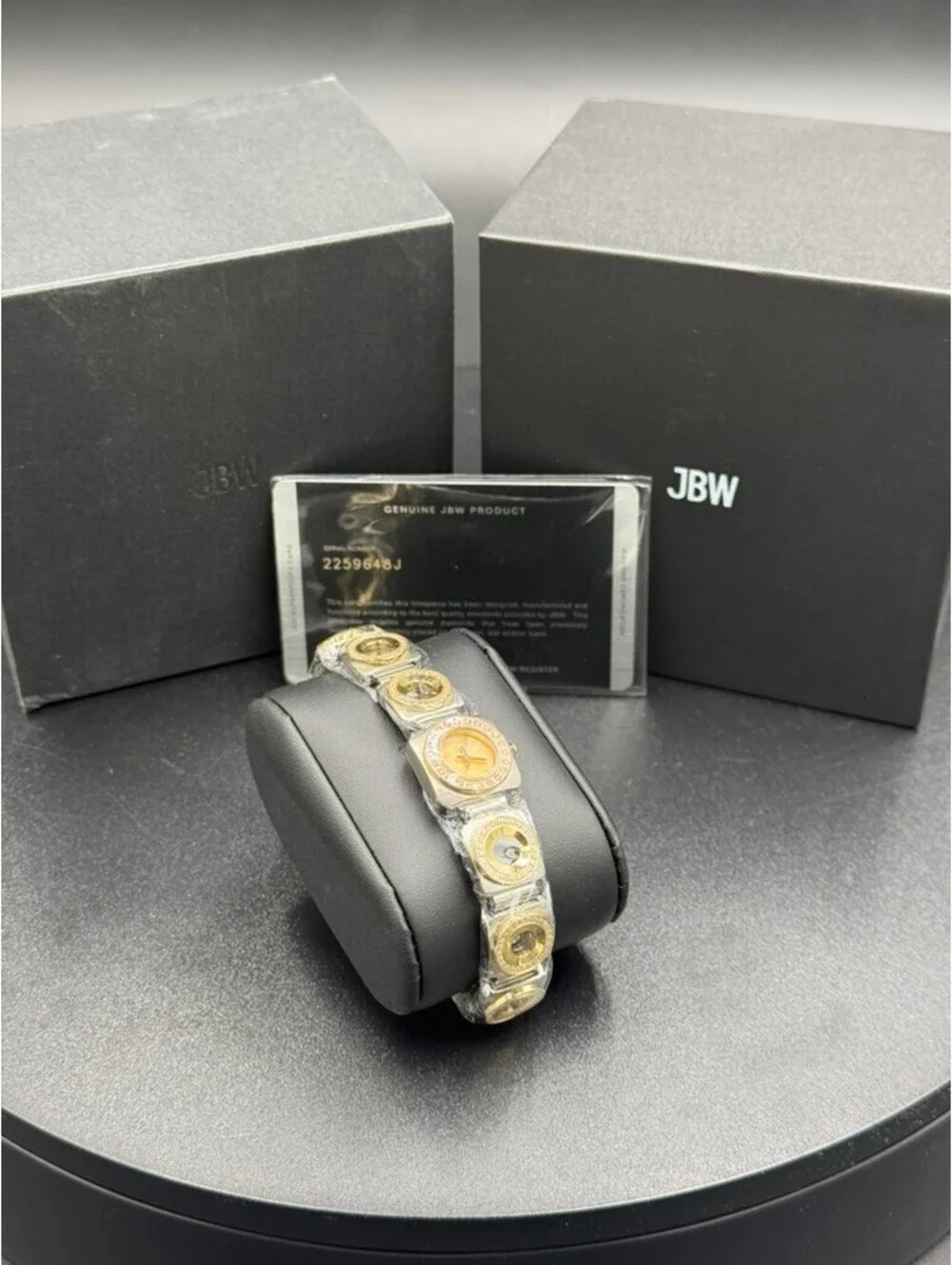 JBW Women's Two-Tone Gold and Silver Bracelet Watch with Crystal Accents